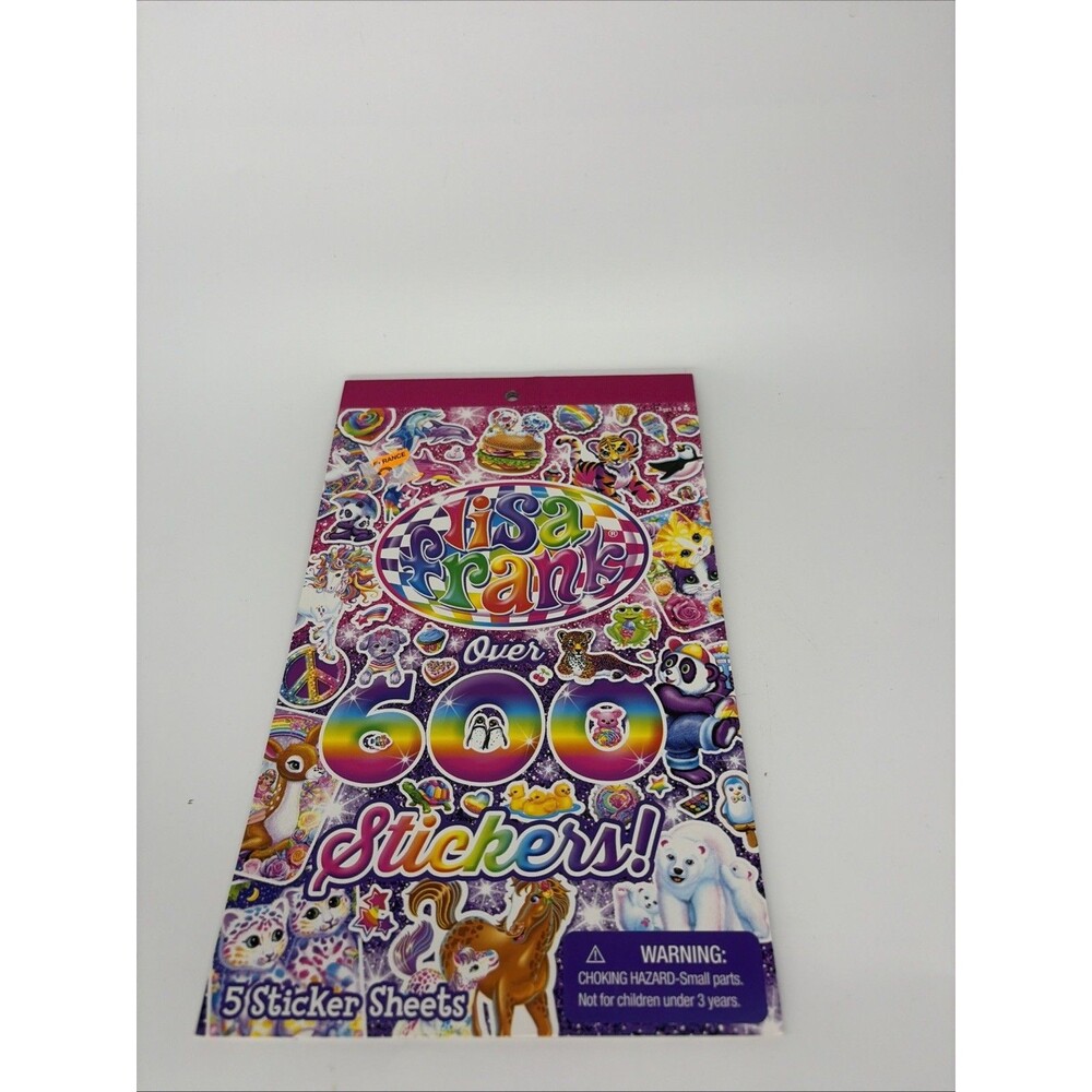 New- LISA FRANK Stickers 600+ Sticker Book Pack 5 sheets Retro 90s Kids Sticker
